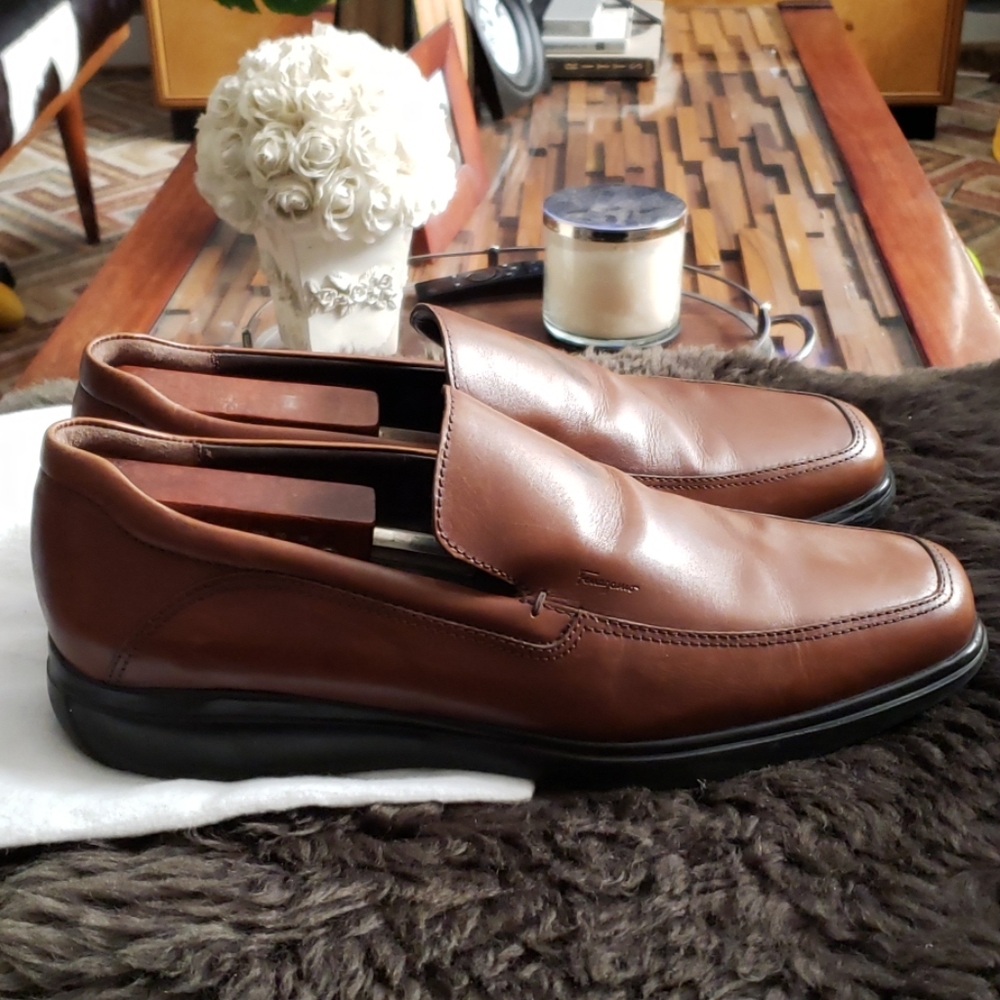 Salvatore Ferragamo Brown Loafer Shoes